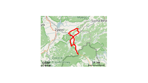 Pewel Ślemieńska - Korbielów Granica