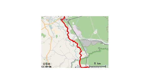 bocznymi drogami: Kędzierzyn Koźle - Kuźnia Raciborska 