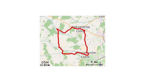 Konstantynów - Lutomiersk - Konstantynów.