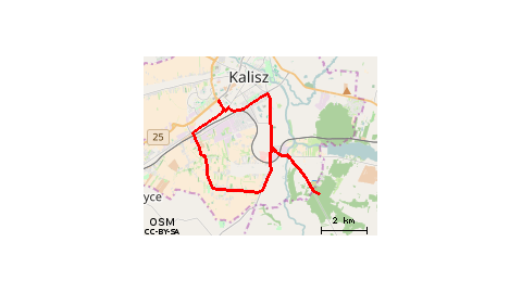 Kalisz - Las Borek - Sulisławice - Kalisz