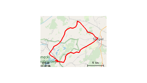 Boszkowo-Letnisko - Jezioro Dominickie - Ujazdowo - Boszkowo-Letnisko - Grotniki - Dłużyna - Skarżyń - Nowe Szczepankowo - Stare Szczepankowo - Morownica - Śmigiel - Nowa Wieś - Żegrówko - Żegrowo - Wilkowo Polskie - Celinki - Borek - Kluczewo - Sączkowo 