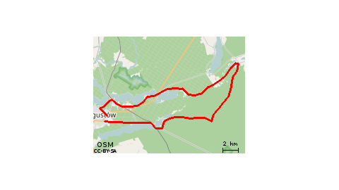 Augustów-Sajenek-Płaska-Przewięź-Augustó