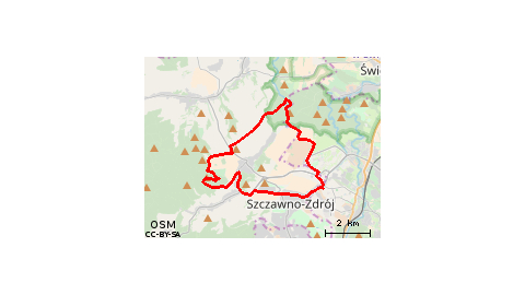 Piaskowa Góra - Podzamcze - Dolina Czyżynki - Cisy - Struga - Węgielnik - Struga - Szczawno Zdrój - Piaskowa Góra 