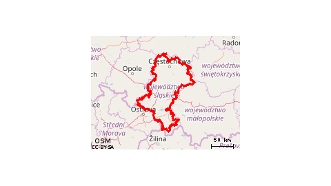 Godów-Godów (trasa wokół woj. śląskiego najbliżej granicy) on GPSies.com