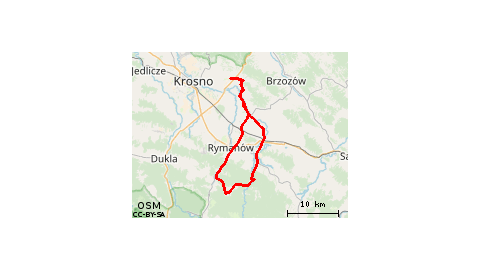 Kombornia- Rymanów Zdrój - Wisłoczek -Radawka Rymanowska- Besko -Kombornia