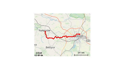 Trasa Nałęczów - Lublin 