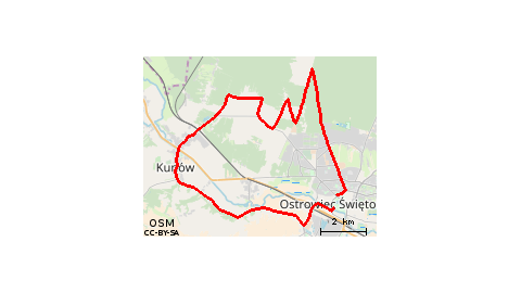 Ostrowiec Świętokrzyski - Chmielów - Kunów - Wymysłów - Ostrowiec Świętokrzyski