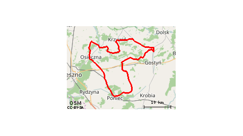 Osieczna-Poniec-Krzemieniewo-Stary Gostyń-Krzywiń-Osieczna