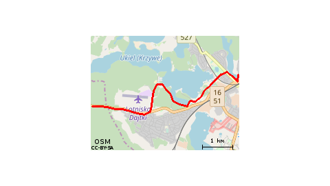 Deptak nad Jeziorem Długim Końcówką Trasy