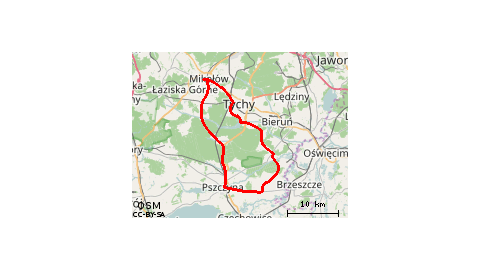 Mikołów-Pszczyna-Wola-Cielmice-Mikołów