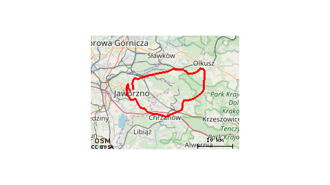 Jaworzno - Bukowno -  Olkusz -  Trzebinia -  Chrzanów -  Jaworzno