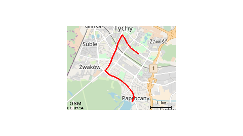 Huta Paprocka - Parma Wodny Tychy- Niepodległości Tychy 