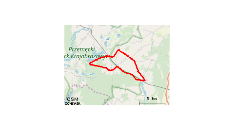 Boszkowo-Letnisko - Dominice Fafiush - Sayur - Włoszakowice - Adamowo - Krzycko Wielkie - Sądzia - Bukówiec Górny - Dłużyna - Grotniki - Boszkowo-Letnisko - Ujazdowo 