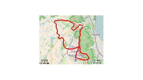 Gdynia Wielki Kack - Gdańsk Osowa - Gdańsk Matarnia - Gdańsk Lotnisko - Barniewice - Chwaszczyno - Tuchom - Karczemki - Bojano - Gdynia Wiczlino - Gdynia Dąbrowa - Gdynia Karwiny - Gdynia Wielki Kack