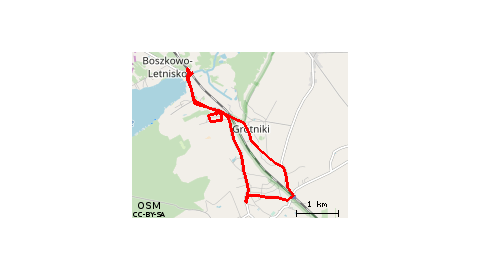 Boszkowo-Letnisko - PKP - Ujazdowo - Boszkowo-Letnisko - Włoszakowice - Ogrofol - Grotniki - Boszkowo-Letnisko 