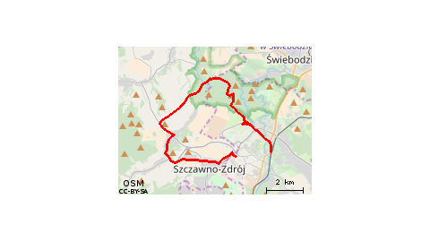 Wałbrzych Szczawienko - Podzamcze - Podzamcze - KPK - Cisy - Struga - Lubomin - Szczawno Zdrój - Piaskowa Góra 