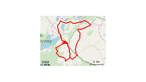 Boszkowo-Letnisko - PKP - Ujazdowo - Boszkowo-Letnisko - Włoszakowice - Budomex - Las - Ujazdowo - Boszkowo-Letnisko - Boszkowo - Charbielin - Skarżyń - Dłużyna - Włoszakowice - Boszkowo-Letnisko - Ujazdowo 