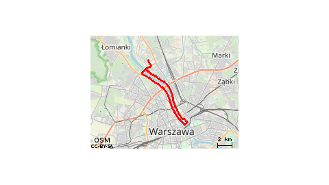 Tarchomin- Most Świętokrzyski-Tarchomin (wzdłuż Wisły) 