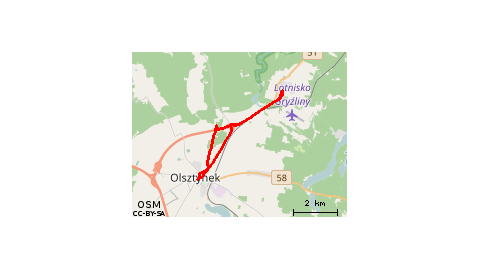 Trasa Gryźliny - Olszynek - Gryźliny