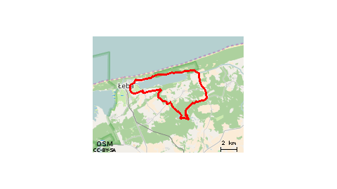 Łeba - J. czarne - Ulinia - Łeba