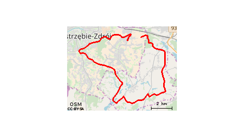 Bzie Górne - Jarząbkowice - Pielgrzymowice - Ruptawa - Jastrzębie Zdrój - Bzie Górne 