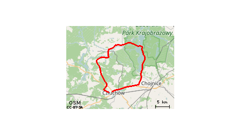 Pętla Człuchów - Lisewo - Płaszczyca - Konarzyny - Sworne Gacie Małe - Funka - Charzykowy - Nieżywięć - Rychnowy - Człuchów
