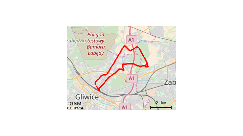 Gliwice - Zabrze Kąpielisko Leśne - Gliwice