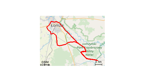 Konarzyce-Giełczyn-Siemień-Lutostań-Siemień-Stara Łomża-Konarzyce