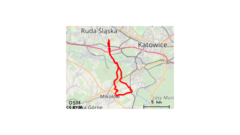 Bykowina - Podlesie - Mikołów - Bykowina