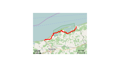 Czwarty Etap trasy Świnoujście-Hel Ustka - Łeba 