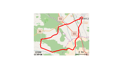 Rawicz-Masłowo-Załęcze-Borowna-Świniary-Pobiel-Laskowa-Kąty-Folwark-Rawicz