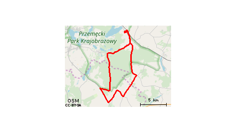 Boszkowo-Letnisko - Włoszakowice - Tłucznia - Mścigniew - Buczyna - Hetmanice - Nowa Wieś - Osowa Sień - Zbarzewo - Krzyżowiec - Włoszakowice - Boszkowo-Letnisko - Ujazdowo 