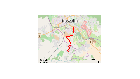 Koszalin     Rondo Solidarności - Konikowo/zabytkowy kościółek z XIV w./